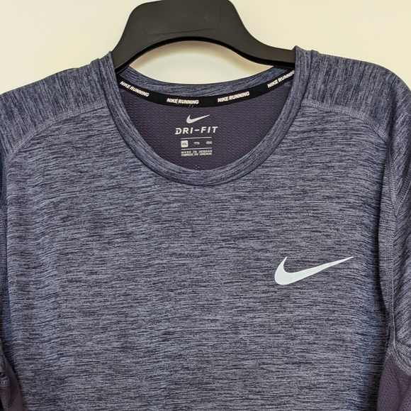Nike Men's Running Dri-Fit 2-Tone Blue  Long Sleeve Size XXL - Picture 2 of 3